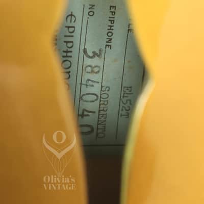 all original 1965 Epiphone E452T Sorrento ROYAL OLIVE image 6