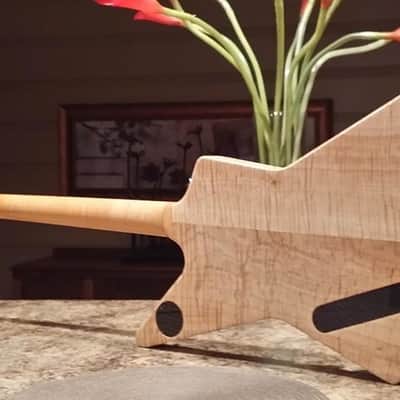 Dave Vogele Custom Guitars Hand Made Explorer 2014 Natural / Blonde image 2