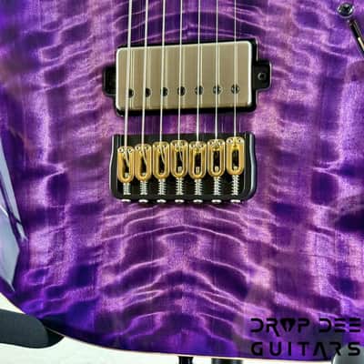 Mayones Duvell Elite 7 Baritone 7-String Electric Guitar w/ Case-Infinite Purple image 7