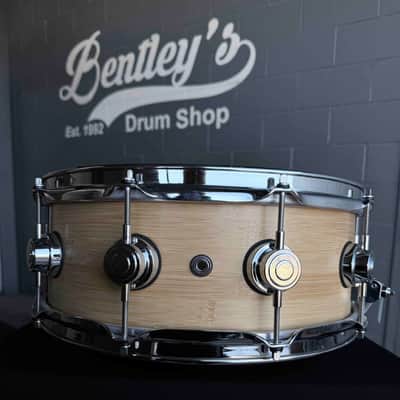 ~WOW!~ DW Collector's Series ECO-X Pure Bamboo 5.5x14 Snare Drum in Natural Satin Oil w/ Chrome Hardware image 4
