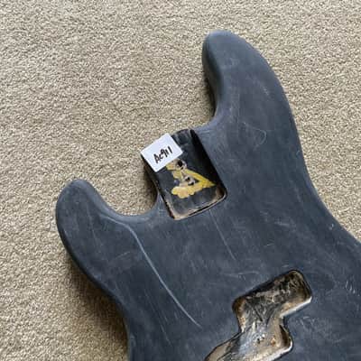 DIY 4 String Left Hand Precision Bass Style Basswood Body in Black image 4