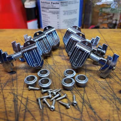 Vintage 1960's New Old Stock Grover Imperial Model 150 Guitar Tuner Set Grommets Screws Opened Box Luthiers Parts image 4