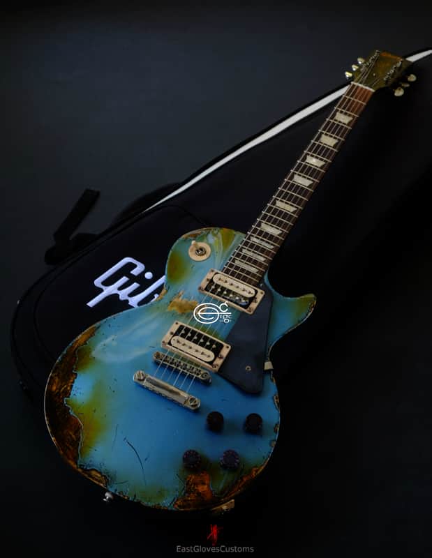 Gibson Les Paul Studio Deluxe II '60s Pelham Blue Aged Relic by East Gloves Customs (Limited Run) image 1