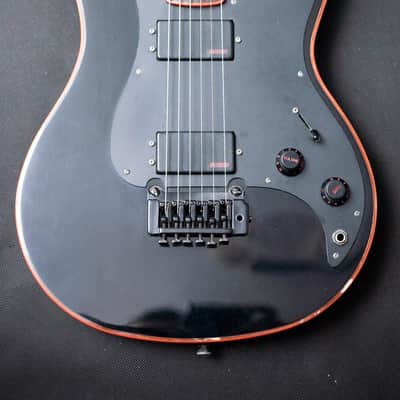 RARE '84 Washburn FORCE 6 Vibrato BBR Black With Red Binding image 4