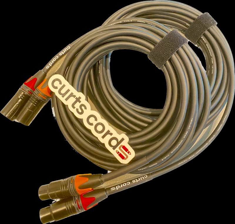 Curts Cords 2-Pack 25' Mogami XLR Cables 1-orange and 1 Red cable image 1
