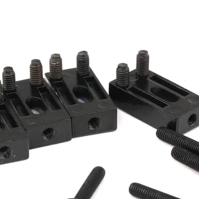 Musiclily Metal Tremolo Bridge Saddle For Fender Strat Electric Guitar Parts,Black (Pack of 6) image 4