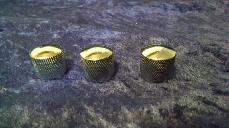 Kramer Pacer Chrome dome knob 3x push on (gibson era) image 1