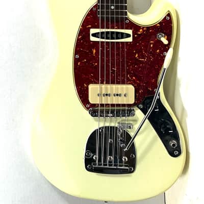 Awesomesauceguitars short scale mustang with 7 strings and a vintage Teisco pickup The Janglecaster 2026 - Olympic white image 2