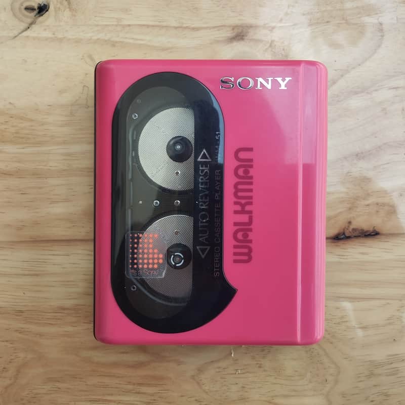 1987 Sony WM 51 Sony Walkman Cassette player WM 51 red working