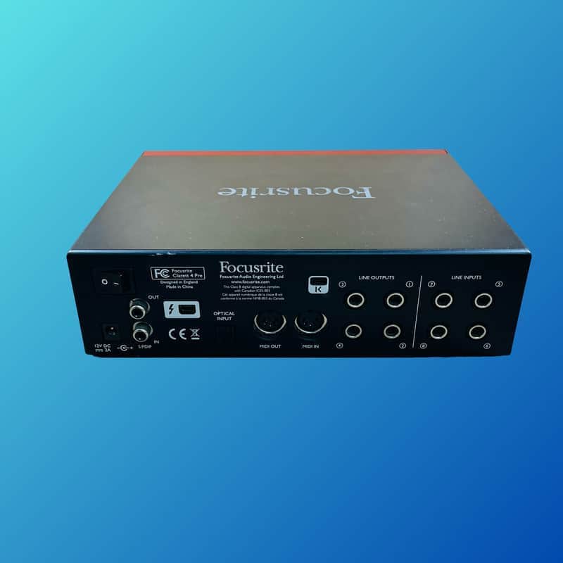 Focusrite Clarett 4Pre Thunderbolt Audio Interface 2010s - Red image 1