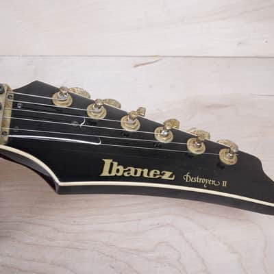 Ibanez Destroyer II DT450 MIJ 1984 Black Pro Rock'r Locking Tremolo Vintage Japan Fujigen w/ Bag image 3