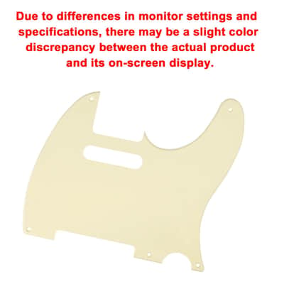 Vintage 5-Hole Tele Pickguard 1 Ply Electric Guitar Pickguard Scratch Plate for USA/Mexican Vintage Style Fender Tele Telecaster JT/HB-18 Cream image 5