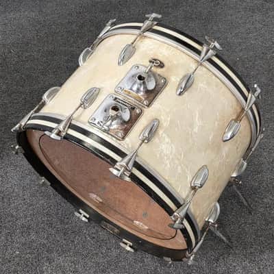 Used Vintage Slingerland Avante 60n 6pc Drum Set White Marine Pearl w/COB Snare - Good image 6