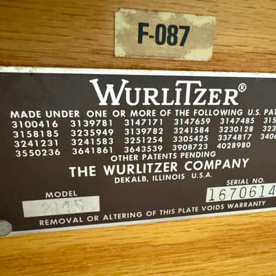 Wurlitzer F-087 Spinet Acoustic Piano inc Bench 1980s image 12
