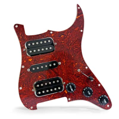 AxLabs Habanero Loaded Strat-Style Prewired Pickguard - H/S/H- Red Tortoise image 1