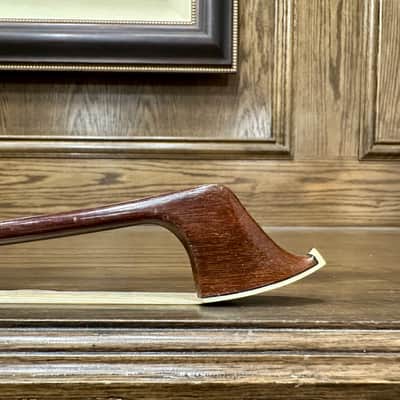 German 3/4 French-style Brazilwood Bass Bow c-1960's image 6
