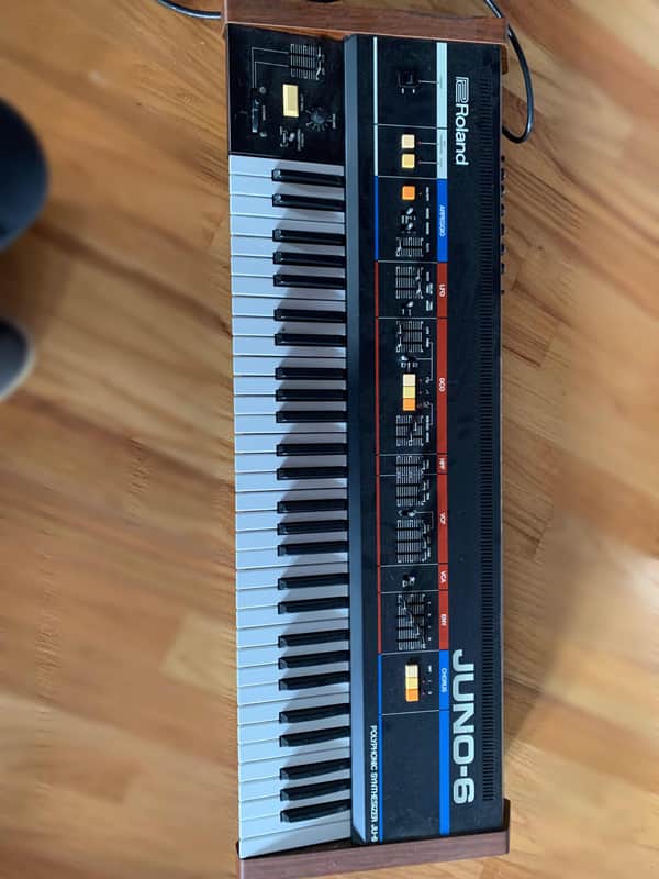 Roland Juno-6 61-Key Polyphonic Synthesizer 1982 - 1984 - Black image 1