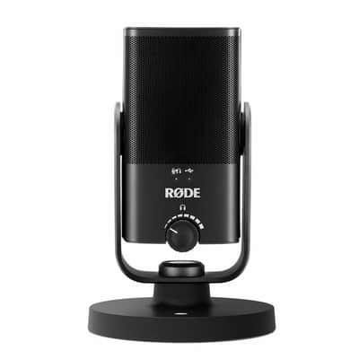 RØDE NT-USB Mini Versatile Studio-quality Condenser USB Microphone with Free Software for Podcasting, Streaming, Gaming, Music Production, Vocal and Instrument Recording,Black image 1