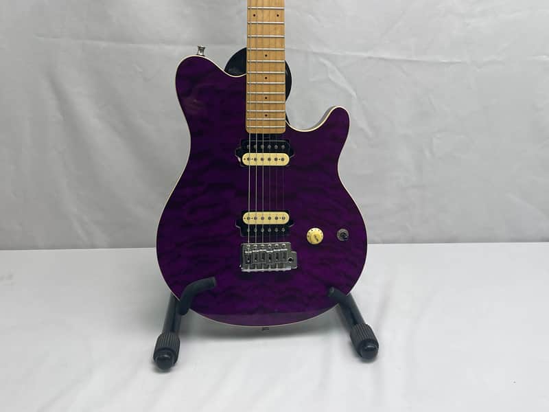 OLP Music Man 1 Axis Style Electric Guitar Quilted Purple image 1