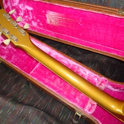 Gibson Rare Vintage 1955 Les Paul Goldtop All Gold Model Near Mint Original With Case Candy Amazing image 11