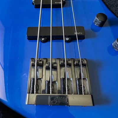 1986 Guild Pilot Bass Guitar SB-604 Blue Active EMGS W/OHSC image 5
