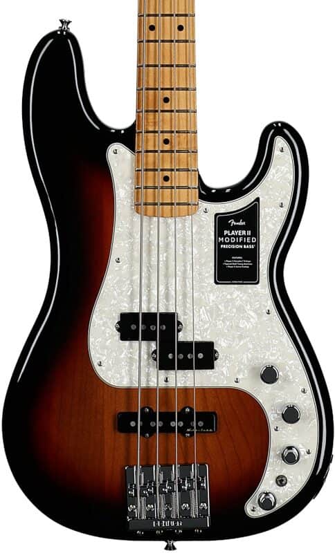 Fender Player II Modified Active Precision Electric Bass, Maple Fingerboard, 3 Tone Sunburst TGF33 image 1
