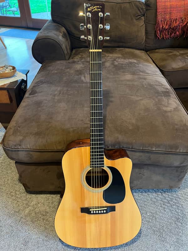 Recording King RD-06-CE 06 Series Solid Top Cutaway Dreadnought with Pickup 2010s - Natural Gloss image 1