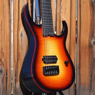 Schecter USA CUSTOM SHOP Sunset Extreme-7 3-Tone Sunburst 7-String Electric Guitar w/ Case image 9