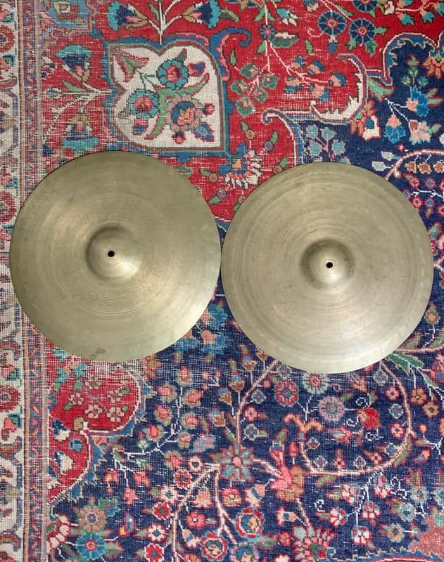 VINTAGE ZILDJIAN 15” HI-HATS - 1946-53 Transition Stamp - AMAZING SOUND - GREAT CONDITION! VIDEO! image 1