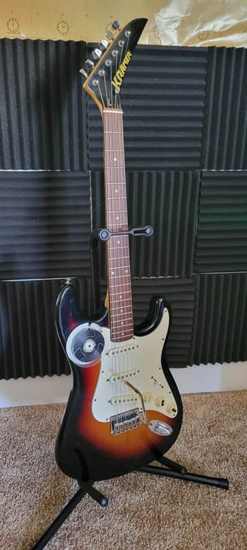 Kramer Ks-400 1980s- customized VHS guitar aesthetic image 1