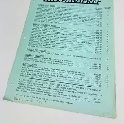 Rickenbacker 4-Piece Dealer Pack 1977 image 9