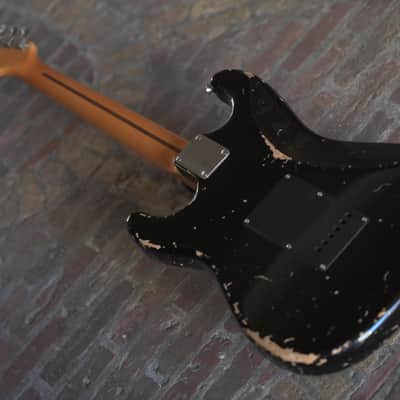 Del-Tone 50s S-Style - Black - Heavy Aging image 20