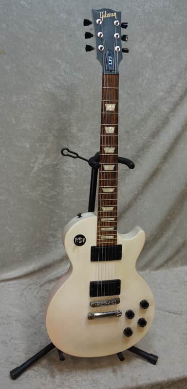 2013 USA Gibson Les Paul LPJ electric guitar in rubbed white satin