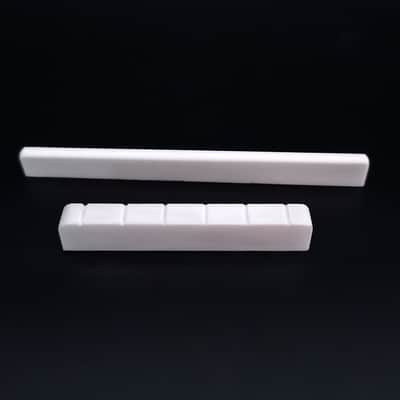 6 String Bone Classical Guitar Bridge Saddle And Nut White Bone Bridge Replacement image 1