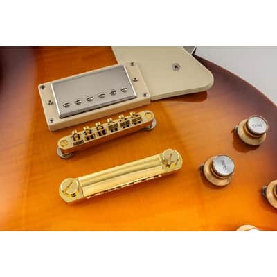 Guitar Tune-O-Matic Bridge and Stop Bar Tailpiece with Anchors and Studs Set for Epiphone Les Paul LP SG Style 6 String Electric Guitar,Golden image 5