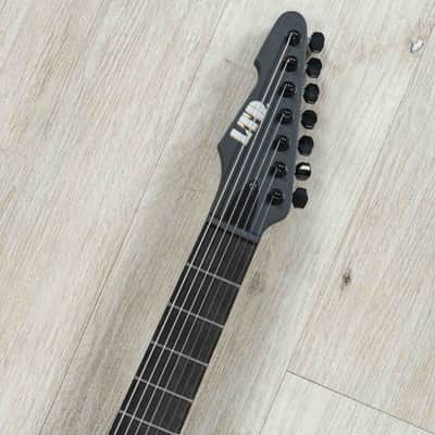 ESP LTD AW-XJ7 Baritone EverTune 7-String Guitar, Macassar Ebony Fretboard, Black Open Grain Satin image 8