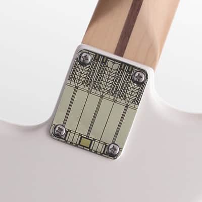 Custom FLW Stained Glass Look Guitar Graphic Color Image Neck Plate Fits Strat / Tele / Bass- USA MADE! image 1