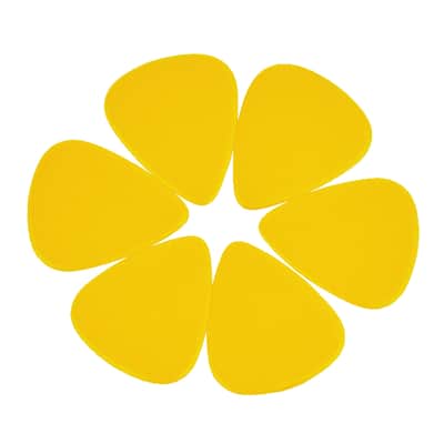 Celluloid Yellow Guitar Or Bass Pick - 0.71 mm Medium Gauge - 351 Shape - 3 Pack New image 2