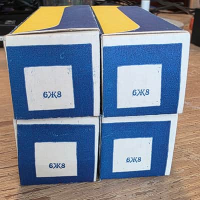 Soviet "6Ж8" 6J8/6SJ7 vacuum tube 1980s - Black image 1
