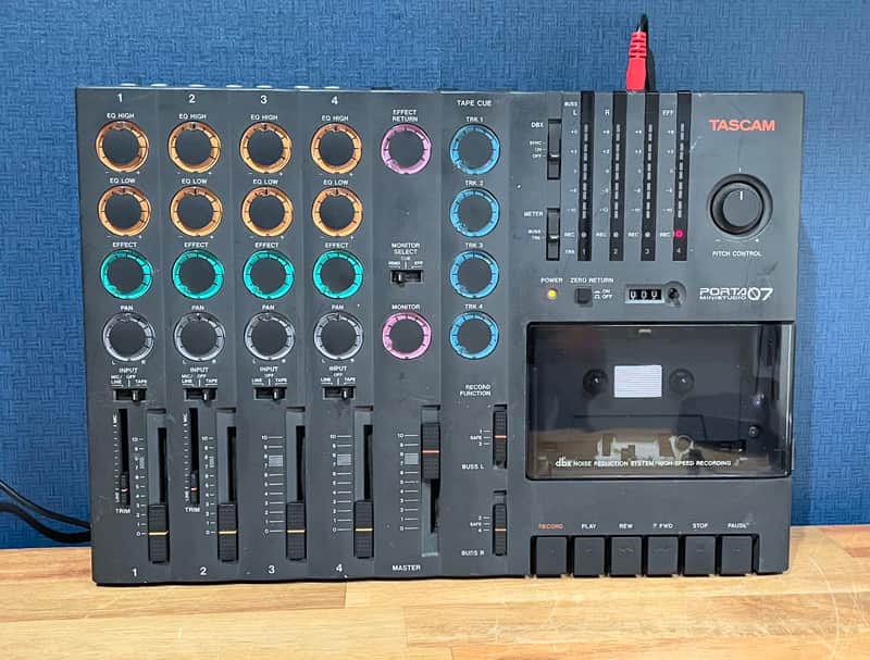TASCAM Porta 07 Ministudio 4-Track Cassette Recorder - Black image 1