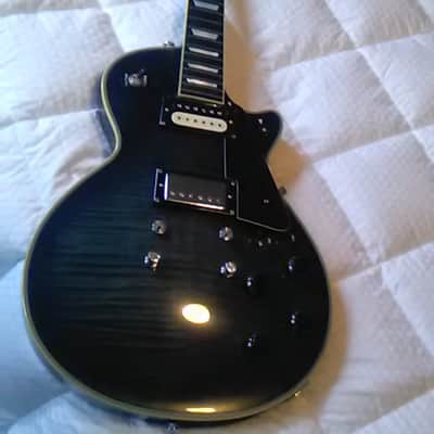 Agile Fretless Guitar Singlecut LP project-Blackburst w/ vintage caps-Final price-Epiphone Probucker image 4