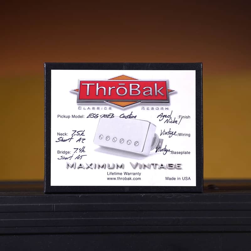 New ThroBak ESG-102B MXV PAF / Pat # Set - Aged Nickel image 1