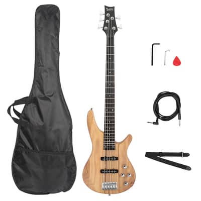🎸5 String Glarry "EyeBuzz" S Style Electric Bass Guitar +Rosewood Fretboard Soft +Case/Gig Bag +Strap+Cable +Pick!🎸 image 2