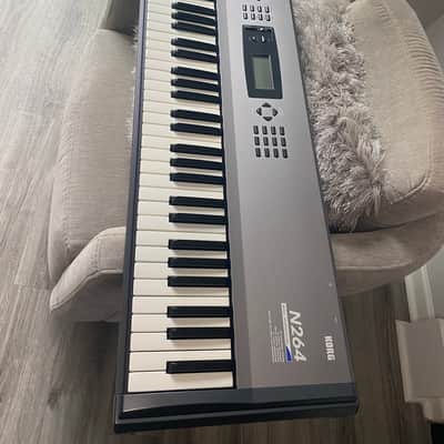 Korg N264 76-Key Music Workstation 1990s - Gray image 8
