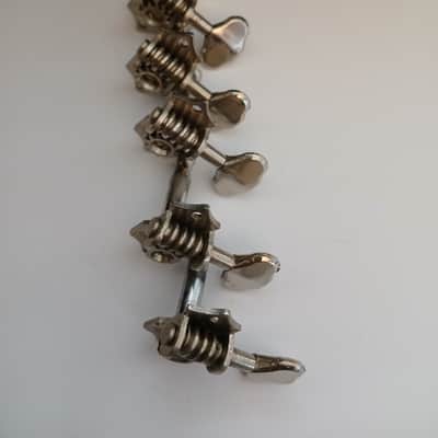 Vintage Grover Sta-Tite bass side tuning machine set of 6- Nickel image 4