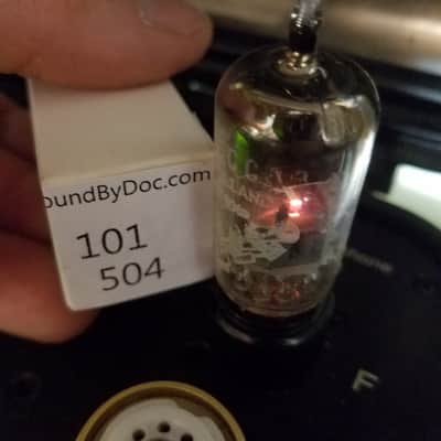 Amperex Matched Pair (2) 6DJ8 tNOS AT1000 TESTED Vacuum Tubes Heerlen Small Halo Getter rare Treble Clef Bugle Boy T4TCbb ECC88 dual triode 1960-1966 image 8