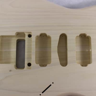 Unfinished Poplar HSH guitar body - fits Fender Strat Stratocaster neck Floyd Rose J896 image 2