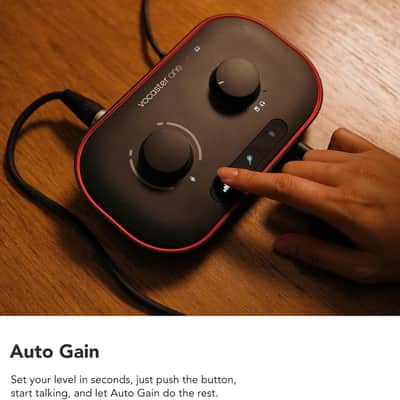 Focusrite Vocaster One — Podcasting Interface for Recording as a Solo Creator. Use Auto Gain, Enhance, and Mute for Easy Podcasting. Small, Lightweight, and Powered by Computer image 4