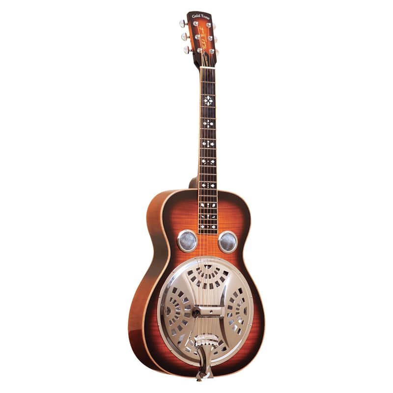Gold Tone PBR-D Paul Beard Signature Deluxe Round Neck Resonator Two Tone Tobacco image 1