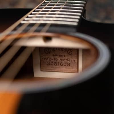 Martin OMC-10E Modern Acoustic/Electric Guitar - 1935 Sunburst with Gig Bag image 19